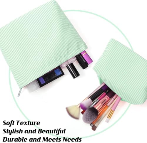 Huhumy 2 Pcs Makeup Bag Set for Women, Thin Stripe - Image 2