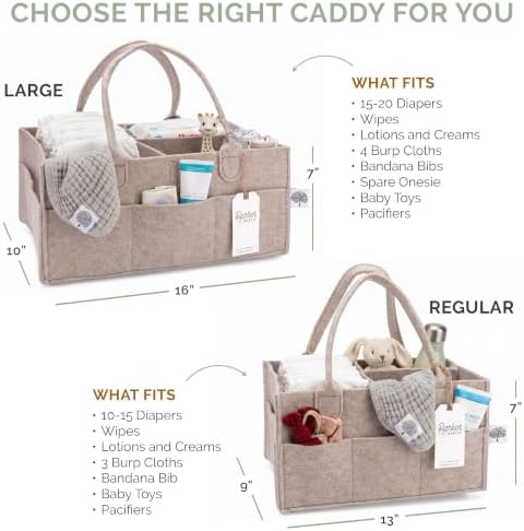 Parker Baby Co. Felt Diaper Caddy Organizer - Image 3