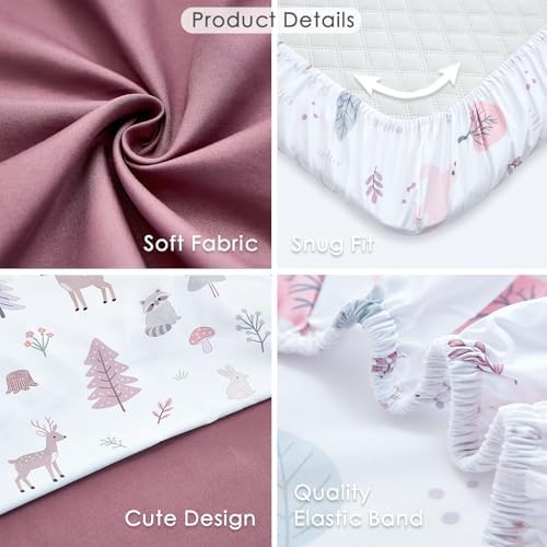 4 Pack Bedside Bassinet Sheets - Image 5