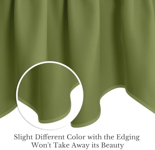 NICETOWN Olive Small Window Curtain Valance Farmhouse - Image 4