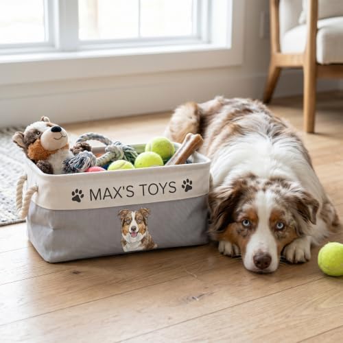 Macorner Personalized Pet Toy Storage Basket by Macorner