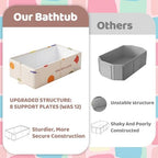 Collapsible Baby Bathtub for Newborn to Toddler, Foldable Toddler Bathtub - Image 7