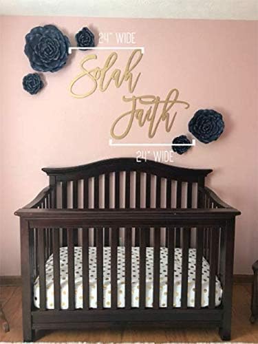 Custom Nursery Name Sign, Personalized Baby Room Wall Decor, Handmade Wooden - Image 5