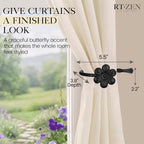 RTZEN Metal Curtain Tiebacks, Drapery Holders - Image 2
