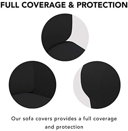 PureFit Stretch Loveseat Covers Fleece Couch Covers - Image 3
