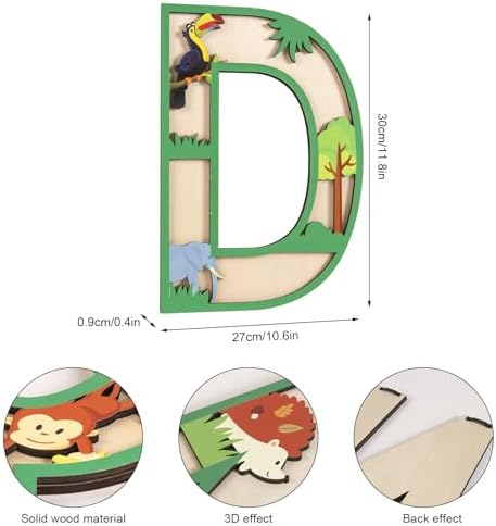3D Layered Safari Nursery Wooden Letters - Image 3