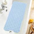 Extra Long Bathtub Mat Non Slip Bath Mat Light Blue 40"x16" Full by NaolotureHome