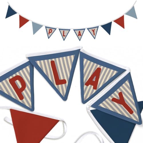 Boys Room Playroom Decor Banner Play Sign Garland Flags by Unknown