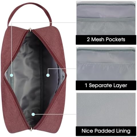 Narwey Travel Toiletry Bag for Women, Dopp Kit Men, Medicine Bag - Image 5