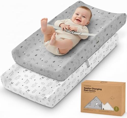 2-Pack Organic Changing Pad Covers by KeaBabies