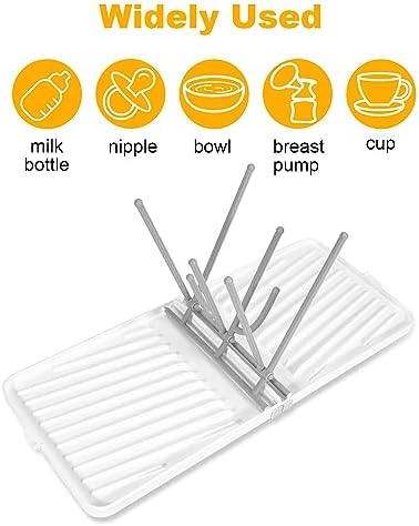 Baby Bottle Drying Rack with Tray and Drainer, Space Saving Bottle Drying Rack - Image 6