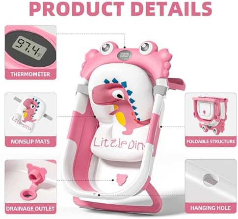 Collapsible Baby Bathtub for Newborns to Toddler - Image 4
