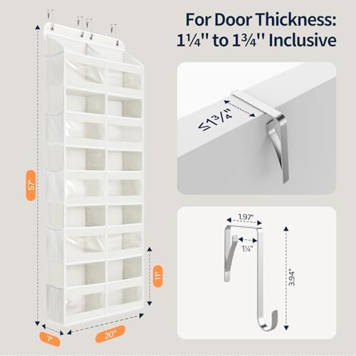 Yecaye 5-Tier Over The Door Organizer Dual-Column, 80lbs Load Extra Large Over - Image 6