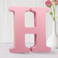 AOCEAN 6 Inch Pink Wood Letters Unfinished Wooden Letters by AOCEAN