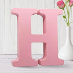 AOCEAN 6 Inch Pink Wood Letters Unfinished Wooden Letters by AOCEAN
