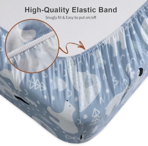 Pack N Play Sheets Fitted, Mini Crib Sheets, Breathable Soft Unisex Playard - Image 5