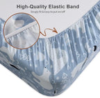 Pack N Play Sheets Fitted, Mini Crib Sheets, Breathable Soft Unisex Playard - Image 5