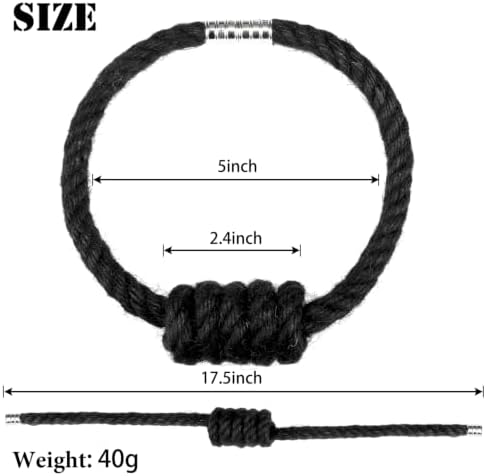 BEL AVENIR Magnetic Jute Curtain Tiebacks 2 Pack Hand-Woven Curtain Ties - Image 2