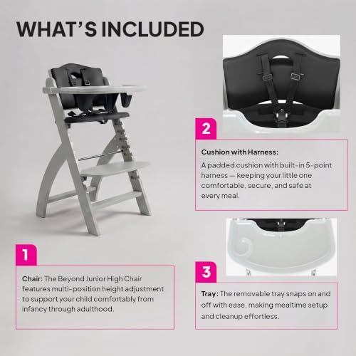 Abiie Beyond Junior Convertible Wooden High Chair - Image 3