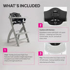 Abiie Beyond Junior Convertible Wooden High Chair - Image 3