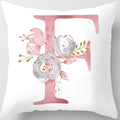 Pink Throw Pillow Covers Cute Alphabet Decorative Cushion Covers Square Letter by TillskuchThrowPillowCovers