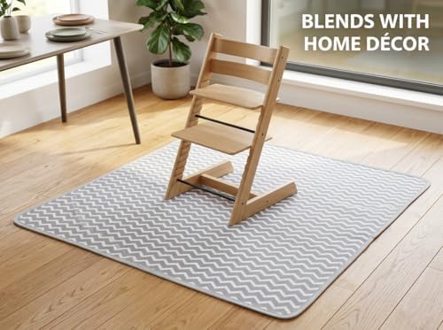 Baby Splat Mat for Under High Chair, 51 x 51 Inch Splash Mat, Waterproof and - Image 6