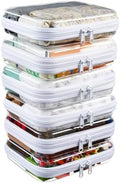 6-Pack Medium Clear Hard Shell Zipper Pouches, Hard Case Pouches by WELPIRT