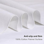 Flannel Crib Protector Pad，100％ Waterproof Mattress Protector Pad, One Size - Image 3