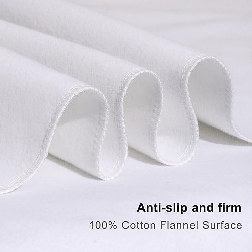 Flannel Crib Protector Pad，100％ Waterproof Mattress Protector Pad, One Size - Image 3