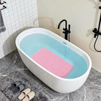 Anti-Slip Bathtub Shower Mat 28×15 Inch Clear Pink - Image 4