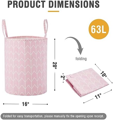 Baby Laundry Basket Nursery Hamper - Image 5