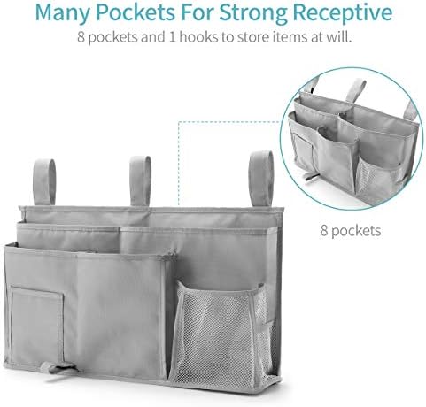Bseash Bunk Bed Organizer, Bedside Caddy Hanging Bed Organizer Storage Bag 8 - Image 2