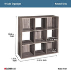 ClosetMaid Cubeicals 9 Cube Storage Shelf Organizer Bookshelf, Square Shape - Image 3