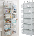 HOMELUX THEORY Over the Door Organizer, 6-Tier XL, 100D Fabric, Transparent by HomeluxTheory
