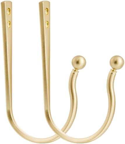 Mini Ball Curtain Holdbacks 2 Pack, Solid Zinc Alloy Wall Mounted Curtain by Mayrhyme