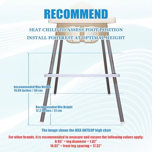 Adjustable Foot Rest for IKEA High Chair, Foot Rest for Baby Feet, High Chair - Image 5