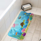 LNOND Bath Mat for Tub for Kids, Sea Turtle Bathtub Mat, Kids Bath Mats for - Image 2