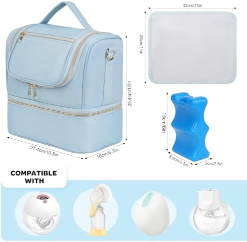 Wearable Breast Pump Bag with Cooler Compartment Fits - Image 2