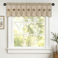 FRAMICS Farmhouse Valance Curtains, Boho Cotton Linen Kitchen Valance, Rustic by FRAMICS