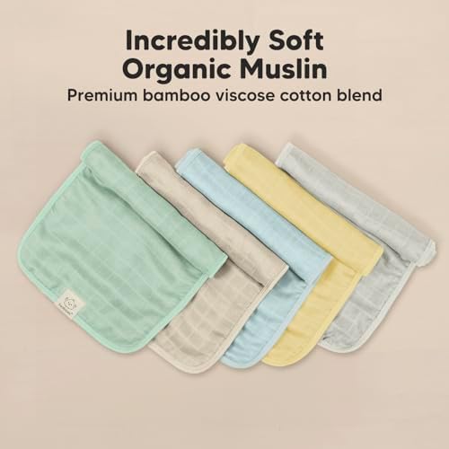 KeaBabies Cotton Muslin Burp Cloths Baby Boy - Image 4