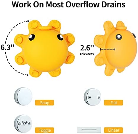 Bathroom Bathtub Overflow Drain Cover- Silicone Bath Tub Drain Cover, Tub - Image 4