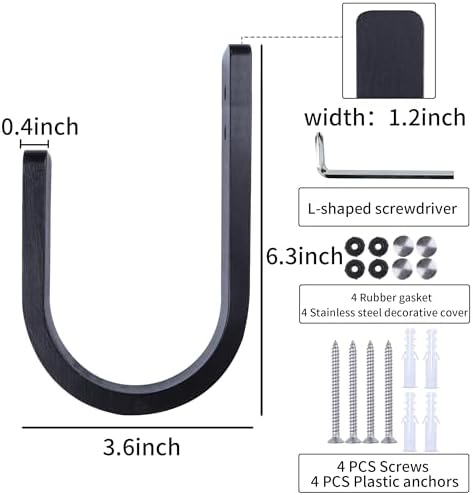 2 Pack Curtain Tiebacks Wood Curtain Holdbacks U Shaped Curtain Hooks Curtain - Image 4