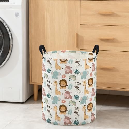 ESSME Kids Laundry Basket, Animal Hamper Collapsible Canvas Waterproof Storage - Image 6