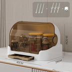 Baby Drying Rack with Lid, Dustproof Baby Storage Box with Removable Drain Tray - Image 3