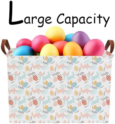 NTAOHAMPER Rectangular Pink Easter Eggs Basket - Image 3