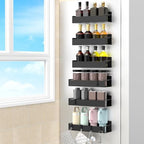 HuggieGems 6 Pack Black Magnetic Spice Rack Organizer by HuggieGems