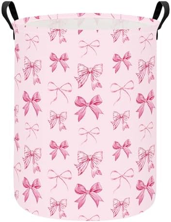 QUEENLALA Foldable Waterproof Round Fabric Laundry Basket Home by QUEENLALA