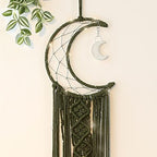 Boho Macrame Wall Hanging, Crochet Moon Star Dream Catcher - Image 2
