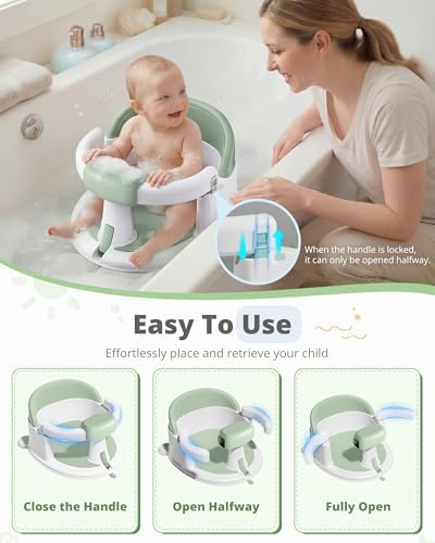 ONTHEWEI Baby Bath Seats for Babies Sitting Up, Non-Slip Baby Bathtub - Image 4