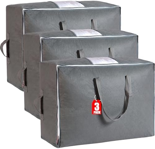 105L Extra Large Storage Bag for Blankets Comforters Bedding Clothes Pillow by MKOKYD